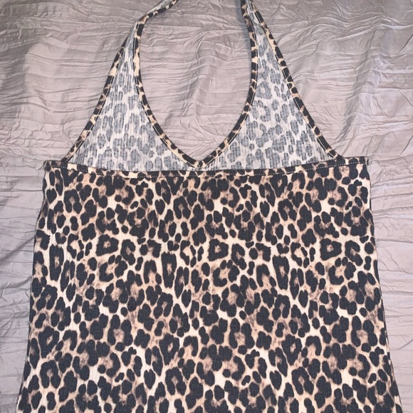 American Eagle Cheetah Halter Top - Picture 2 of 3